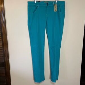 NWT Emerson Edwards Womens Autumn Evergreen Stretch Jeans Size 20P Teal Green